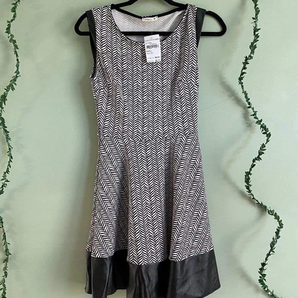 NWT Soprano leather hem dress